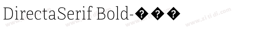 DirectaSerif Bold字体转换